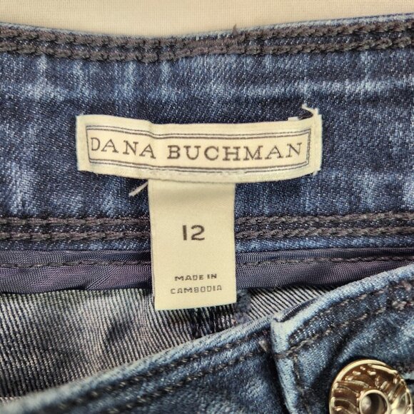 Dana Buchman Denim Jeans Women's 12 Capri Dark Wash Stretch High Rise Comfort - Picture 6 of 8